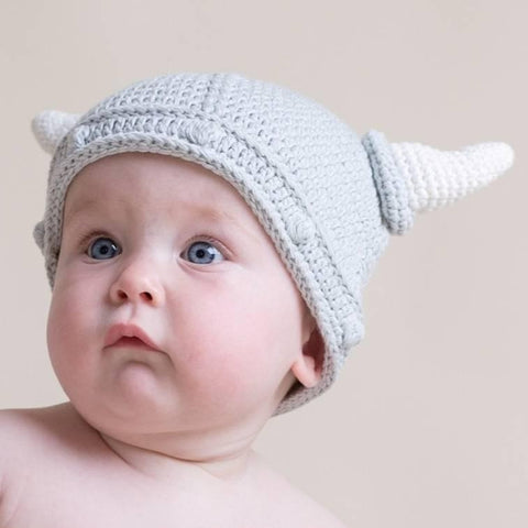 Hand Crochet Baby Viking Hat - Main Image
