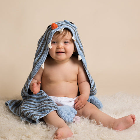 Hand Knitted Monster Hug Hooded Blanket
