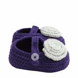 Hand Crochet Purple Baby Shoes
