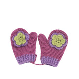 Hand Knitted Girls  Mitten Gloves
