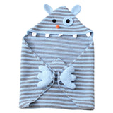 Hand Knitted Monster Hug Hooded Blanket
