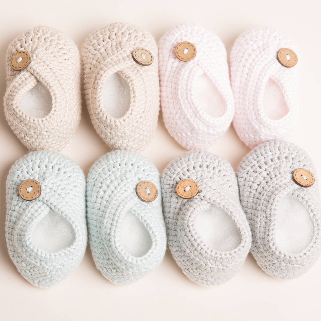 Baby Hand Crochet Double Flap Shoes Attic