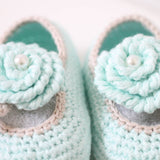 Baby Girl Shoes and Headband Set With Pearl Detail